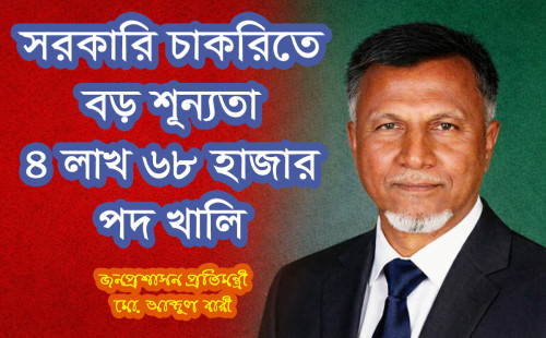 সরকারি চাকরিতে বড় শূন্যতা: ৪ লাখ ৬৮ হাজার পদ খালি