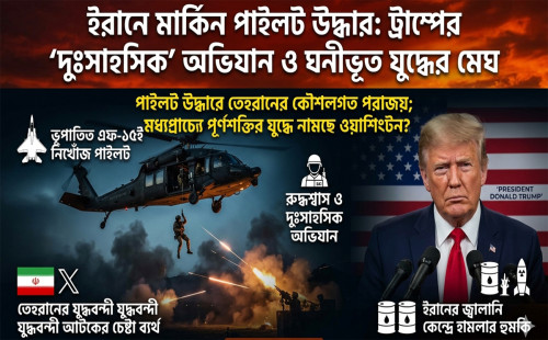 ইরানে মার্কিন পাইলট উদ্ধার: ট্রাম্পের ‘দুঃসাহসিক’ অভিযান ও ঘনীভূত যুদ্ধের মেঘ 