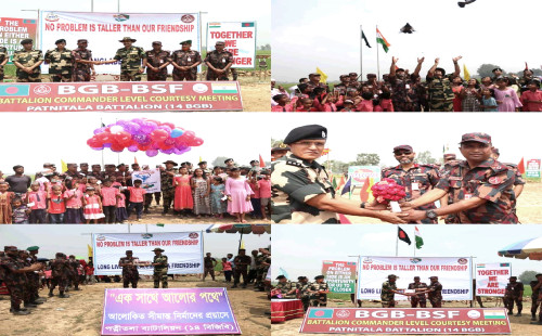 নওগাঁয় বিজিবি ও বিএসএফ পতাকা বৈঠক
