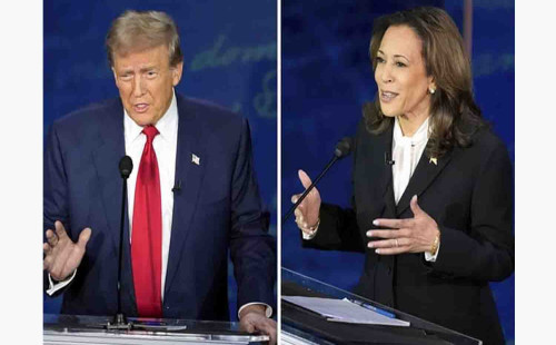 উত্তপ্ত বিতর্কে মুখোমুখি হলেন হ্যারিস ও ট্রাম্প
